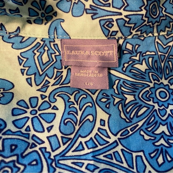 Laura Scott Cotton Button Down Nightgown Dress NWT Sz-Large - Picture 4 of 5